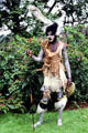 Traditional costume of Kikuyu warrior in Nyeri. Kenya