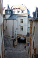 View from National Museum of History & Art of Fishmarket area in historic core of city. Luxembourg, Luxembourg.