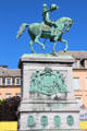 Place Guillaume II, King of Low Countries & Grand-Duke of Luxembourg equestrian monument. Luxembourg, Luxembourg.