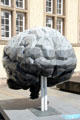 Street art from "Mind the Brain" exhibition painted by Marc Pierrard to reflect effect of the environment on the brain. Luxembourg, Luxembourg.