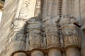 Detail of carving on main entrance to Cathedral of Our Lady. Luxembourg, Luxembourg.