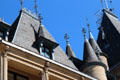 Steep roof, turrets & spires on Grand Ducal Palace. Luxembourg, Luxembourg.