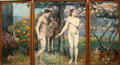 Triptych of Adam & Eve painting by Corneille Lentz at Villa Vauban Museum. Luxembourg, Luxembourg