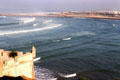 Mouth of river with town of Sale on opposite shore seen from Kasbah. Rabat, Morocco