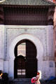 Entrance arch at Mosque Bab Doukkala. Marrakesh, Morocco.