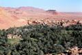 Gorge du Todra view towards surrounding desert. Morocco