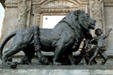 Detail of a lion on Monumento a la Independencia. Mexico City, Mexico.