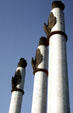 Pillars of Monumento a los Niños Héroes in Chapultepec. Mexico City, Mexico.