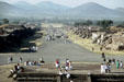 Looking down Street of Dead from atop Pyramid of Moon at Teotihuacán. Mexico.