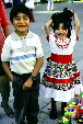 Happy Mexican children pose for camera in Oaxaca. Mexico.