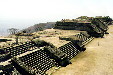 Cascading "symphony of staircases" at ruins of Monte Albán. Mexico.