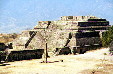 One of pre-Columbian palaces in Monte Albán. Mexico.