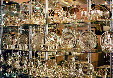 Silver objects for sale in Taxco, which is silver working center of Mexico.