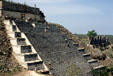 Massive staircase of Great Pyramid at Uxmal. Mexico.
