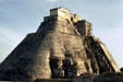 Temple of Magician, a smaller copy of Governor's Palace, in Uxmal. Mexico.
