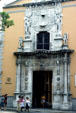 Ornate architecture of a doorway on main square in Mérida. Mexico.