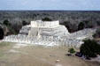 Temple of Warriors seen from top of Pyramid at Chichén Itzá. Mexico.