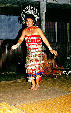 Skrang longhouse dancer in Sarawak. Malaysia.