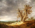 Landscape with Two Oaks painting by Jan van Goyen at Rijksmuseum. Amsterdam, NL.