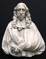 Marble portrait bust of Johan de Witt, Grand Pensionary of Holland by Artus Quellinus I at Rijksmuseum. Amsterdam, NL.
