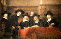 Wardens of the Amsterdam Drapers' Guild painting by Rembrandt van Rijn at Rijksmuseum. Amsterdam, NL.