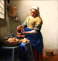 The Milkmaid painting by Johannes Vermeer at Rijksmuseum. Amsterdam, NL.