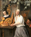 Baker Arent Oostwaard & his wife, Catharina Keizerswaard painting by Jan Steen at Rijksmuseum. Amsterdam, NL.