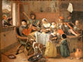 The Merry Family painting by Jan Steen at Rijksmuseum. Amsterdam, NL.
