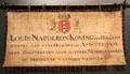 Banner used during transport of trophies to Amsterdam under orders of Louis Napoleon, King of Holland at Rijksmuseum. Amsterdam, NL.