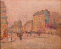 Boulevard de Chichy in Paris painting by Vincent van Gogh at Van Gogh Museum. Amsterdam, NL.