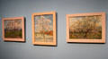 Orchard paintings hung as per instructions of the artist by Vincent van Gogh at Van Gogh Museum. Amsterdam, NL.