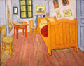 Van Gogh's bedroom in the Yellow house in Arles painting by Vincent van Gogh at Van Gogh Museum. Amsterdam, NL.
