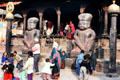Statues adorn Dattatraya Temple in Bhaktapur. Nepal.
