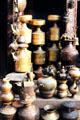 Variety of bronze pots in Bhaktapur. Nepal.