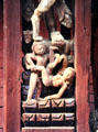 Erotic carvings on Pashupatinath Temple in Durbar Square, Bhaktapur. Nepal.
