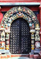 Detail of colorful door arch in Durbar Square, Katmandu. Nepal