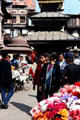The crowded streets of Katmandu. Nepal.