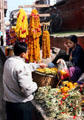 Garland seller in Katmandu. Nepal.