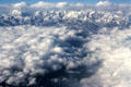 Himalayas mountain range seen from air. Nepal.