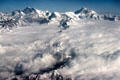 Himalayas with Mt Makalu peak & Mt Everest. Nepal.