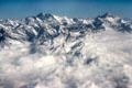 Himalayas with Mt Makalu peak & Mt Everest. Nepal