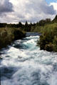 Waikato River near Huka Falls outside of the village of Taupo. New Zealand.