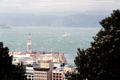 View of the Harbor from cable car station high above Wellington. Wellington, New Zealand.