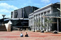 Modern buildings surround Wellington Civic Square. Wellington, New Zealand.