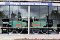 Classic locomotive seen through the glass at the Otago Settler's Museum, Dunedin. New Zealand.