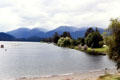 Lake Te Anau with mountains in distance. New Zealand.