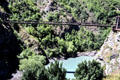 Historic Kawarau suspension bridge now used for Bungy jumping. New Zealand.