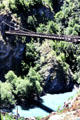 Kawarau suspension bridge by Harry Higgison over canyon drop. New Zealand.