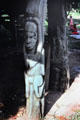 Carved post of the house Tambaran, Angoram. Papua New Guinea.
