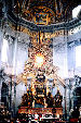 St. Peter's Chair by Bernini under the dome of the Vatican. Vatican City.